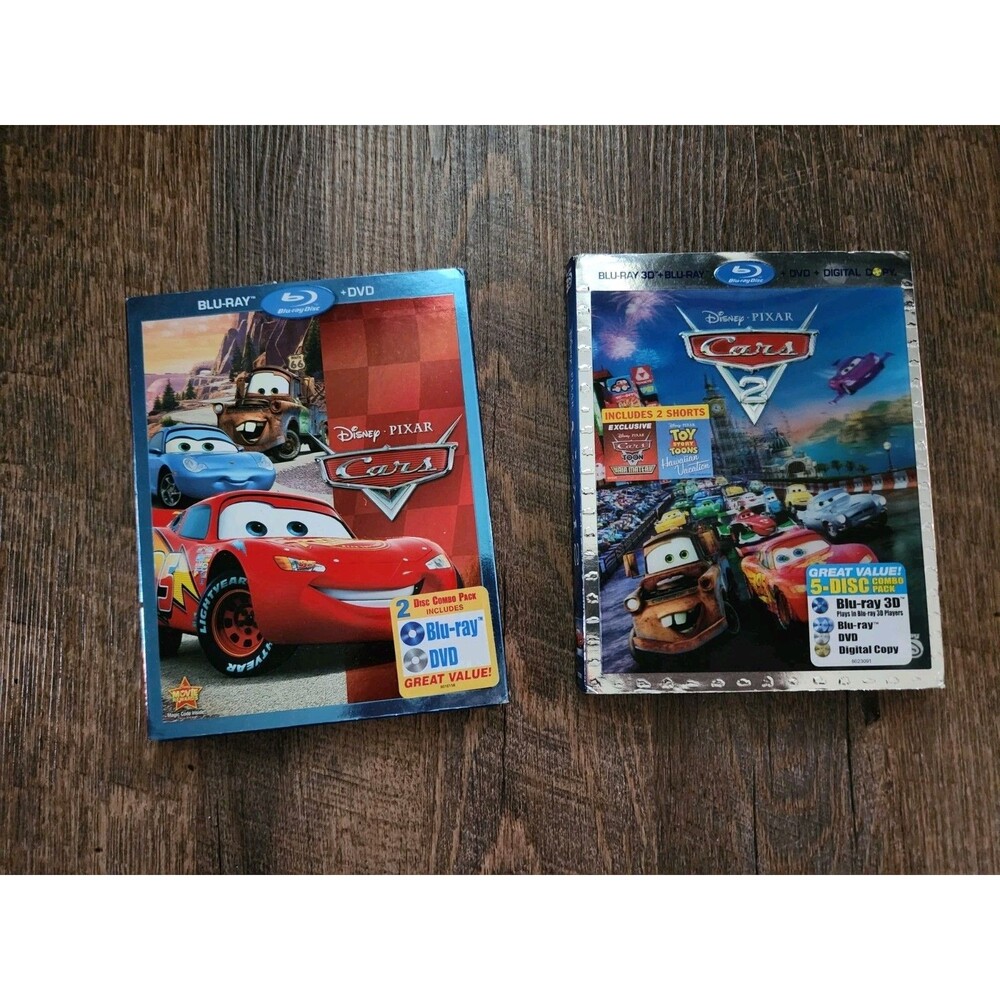 Collectors Disney Pixar Cars Lenticular & Combo Bluray DVD Lot